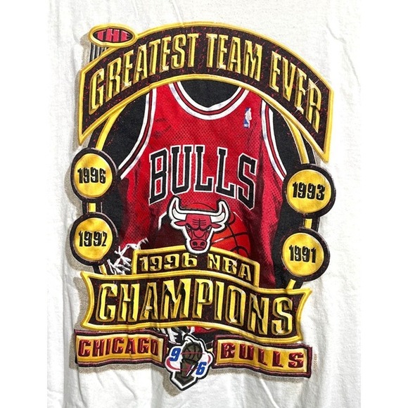 RARE Vintage Starter 1996 Chicago Bulls NBA Champions XL Xtra Large TShirt - Picture 1 of 10